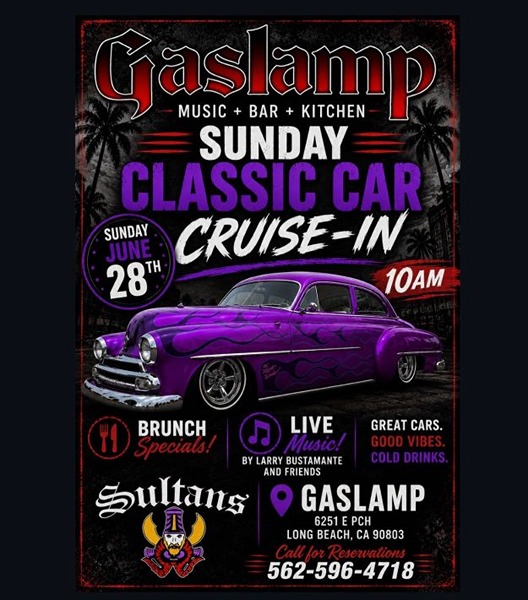 Gaslamp Cruise-In Car Meet flyer June 2026